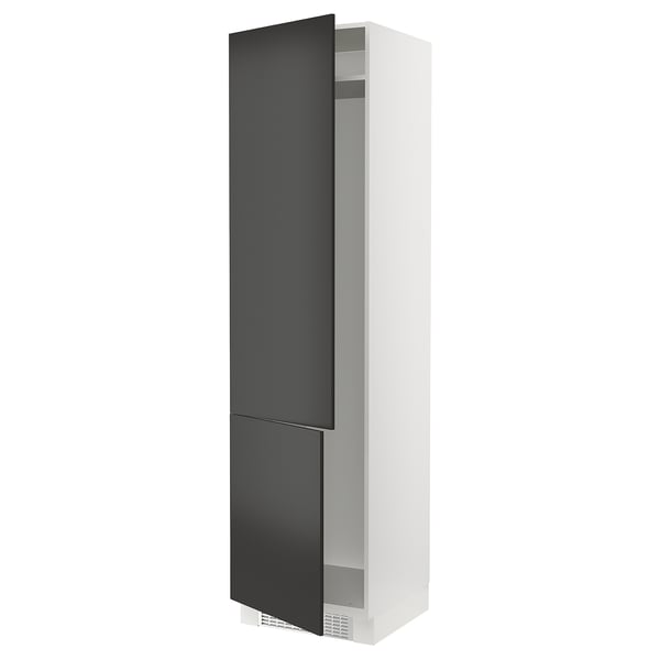 SEKTION Armoire haute pr réfrig/congélateur, blanc/Nickebo anthracite mat, 24x24x90 "