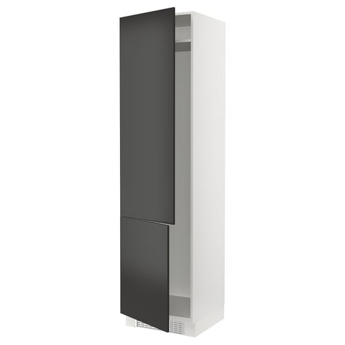SEKTION Armoire haute pr réfrig/congélateur, blanc/Nickebo anthracite mat, 24x24x90 "