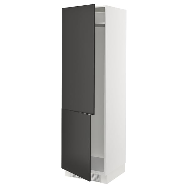 SEKTION Armoire haute pr réfrig/congélateur, blanc/Nickebo anthracite mat, 24x24x80 "