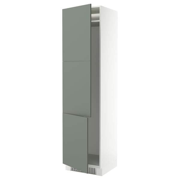 SEKTION Armoire haute pr réfrig/congélateur, blanc/Nickebo gris -vert mat, 24x24x90 "