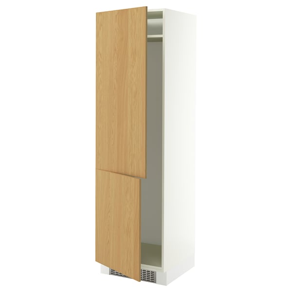 SEKTION Armoire haute pr réfrig/congélateur, blanc/Sinarp chêne plaqué, 24x24x80 "