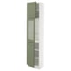 SEKTION Armoire haute pte vitr/2 ptes, blanc/Axstad gris-vert, 18x15x80 "