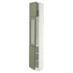 SEKTION Armoire haute pte vitr/2 ptes, blanc/Axstad gris-vert, 15x15x90 "
