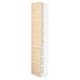 SEKTION Armoire haute + tablette/2ptes, blanc/Askersund effet frêne clair, 15x15x80 "