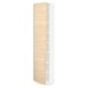 SEKTION Armoire haute + tablette/2ptes, blanc/Askersund effet frêne clair, 18x15x80 "