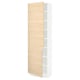 SEKTION Armoire haute + tablette/2ptes, blanc/Askersund effet frêne clair, 24x15x80 "