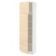 SEKTION Armoire haute + tablette/2ptes, blanc/Askersund effet frêne clair, 24x15x80 "