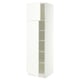 SEKTION Armoire haute + tablette/2ptes, blanc/Aspudden blanc mat, 24x24x80 "