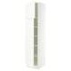 SEKTION Armoire haute + tablette/2ptes, blanc/Aspudden blanc mat, 18x24x80 "