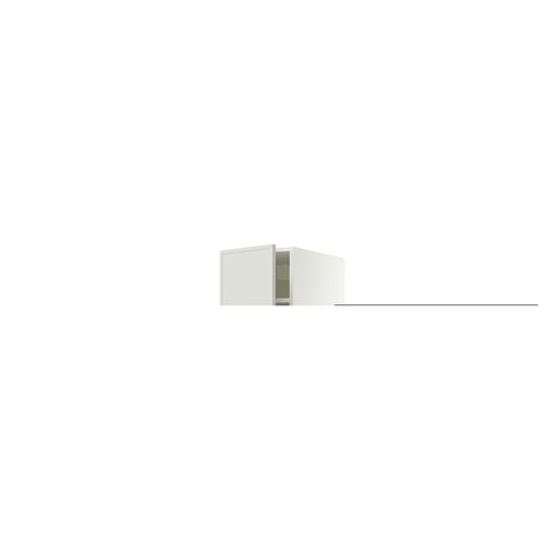 SEKTION Armoire haute + tablette/2ptes, blanc/Aspudden gris clair, 15x24x80 "