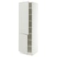 SEKTION Armoire haute + tablette/2ptes, blanc/Aspudden gris clair, 24x24x80 "