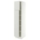 SEKTION Armoire haute + tablette/2ptes, blanc/Aspudden gris clair, 18x24x80 "