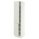 SEKTION Armoire haute + tablette/2ptes, blanc/Aspudden gris clair, 18x24x80 "