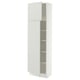 SEKTION Armoire haute + tablette/2ptes, blanc/Aspudden gris clair, 24x15x80 "