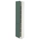 SEKTION Armoire haute + tablette/2ptes, blanc/Aspudden gris-vert foncé, 15x15x80 "