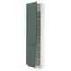 SEKTION Armoire haute + tablette/2ptes, blanc/Aspudden gris-vert foncé, 24x15x90 "