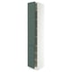 SEKTION Armoire haute + tablette/2ptes, blanc/Aspudden gris-vert foncé, 15x24x90 "