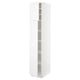 SEKTION Armoire haute + tablette/2ptes, blanc/Axstad blanc mat, 15x24x80 "