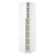 SEKTION Armoire haute + tablette/2ptes, blanc/Axstad blanc mat, 24x24x90 "
