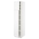 SEKTION Armoire haute + tablette/2ptes, blanc/Axstad blanc mat, 18x24x80 "