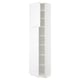 SEKTION Armoire haute + tablette/2ptes, blanc/Axstad blanc mat, 24x15x90 "