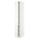 SEKTION Armoire haute + tablette/2ptes, blanc/Axstad blanc mat, 15x24x90 "