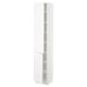 SEKTION Armoire haute + tablette/2ptes, blanc/Axstad blanc mat, 15x15x80 "