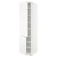 SEKTION Armoire haute + tablette/2ptes, blanc/Axstad blanc mat, 24x24x90 "