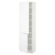 SEKTION Armoire haute + tablette/2ptes, blanc/Axstad blanc mat, 24x15x80 "