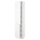 SEKTION Armoire haute + tablette/2ptes, blanc/Axstad blanc mat, 18x15x80 "