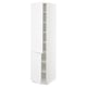 SEKTION Armoire haute + tablette/2ptes, blanc/Axstad blanc mat, 18x24x80 "