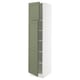 SEKTION Armoire haute + tablette/2ptes, blanc/Axstad gris-vert, 18x24x80 "