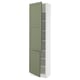 SEKTION Armoire haute + tablette/2ptes, blanc/Axstad gris-vert, 24x15x90 "