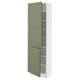 SEKTION Armoire haute + tablette/2ptes, blanc/Axstad gris-vert, 24x15x80 "
