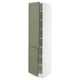 SEKTION Armoire haute + tablette/2ptes, blanc/Axstad gris-vert, 18x24x80 "