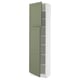 SEKTION Armoire haute + tablette/2ptes, blanc/Axstad gris-vert, 24x15x90 "