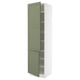 SEKTION Armoire haute + tablette/2ptes, blanc/Axstad gris-vert, 24x24x90 "