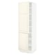SEKTION Armoire haute + tablette/2ptes, blanc/Bodbyn blanc cassé, 24x24x80 "