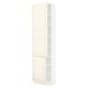 SEKTION Armoire haute + tablette/2ptes, blanc/Bodbyn blanc cassé, 24x15x90 "