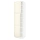 SEKTION Armoire haute + tablette/2ptes, blanc/Bodbyn blanc cassé, 24x24x90 "