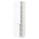 SEKTION Armoire haute + tablette/2ptes, blanc Enköping/blanc effet bois, 24x15x80 "