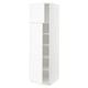SEKTION Armoire haute + tablette/2ptes, blanc Enköping/blanc effet bois, 24x24x80 "