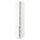 SEKTION Armoire haute + tablette/2ptes, blanc Enköping/blanc effet bois, 15x24x90 "