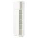 SEKTION Armoire haute + tablette/2ptes, blanc Enköping/blanc effet bois, 24x15x80 "