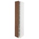 SEKTION Armoire haute + tablette/2ptes, blanc Enköping/brun effet noyer, 15x24x90 "