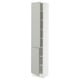 SEKTION Armoire haute + tablette/2ptes, blanc/Havstorp gris clair, 15x15x80 "