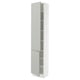 SEKTION Armoire haute + tablette/2ptes, blanc/Havstorp gris clair, 18x15x90 "