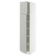 SEKTION Armoire haute + tablette/2ptes, blanc/Havstorp gris clair, 18x24x80 "