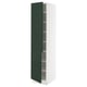 SEKTION Armoire haute + tablette/2ptes, blanc/Havstorp vert profond, 18x24x80 "
