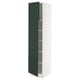 SEKTION Armoire haute + tablette/2ptes, blanc/Havstorp vert profond, 18x24x80 "